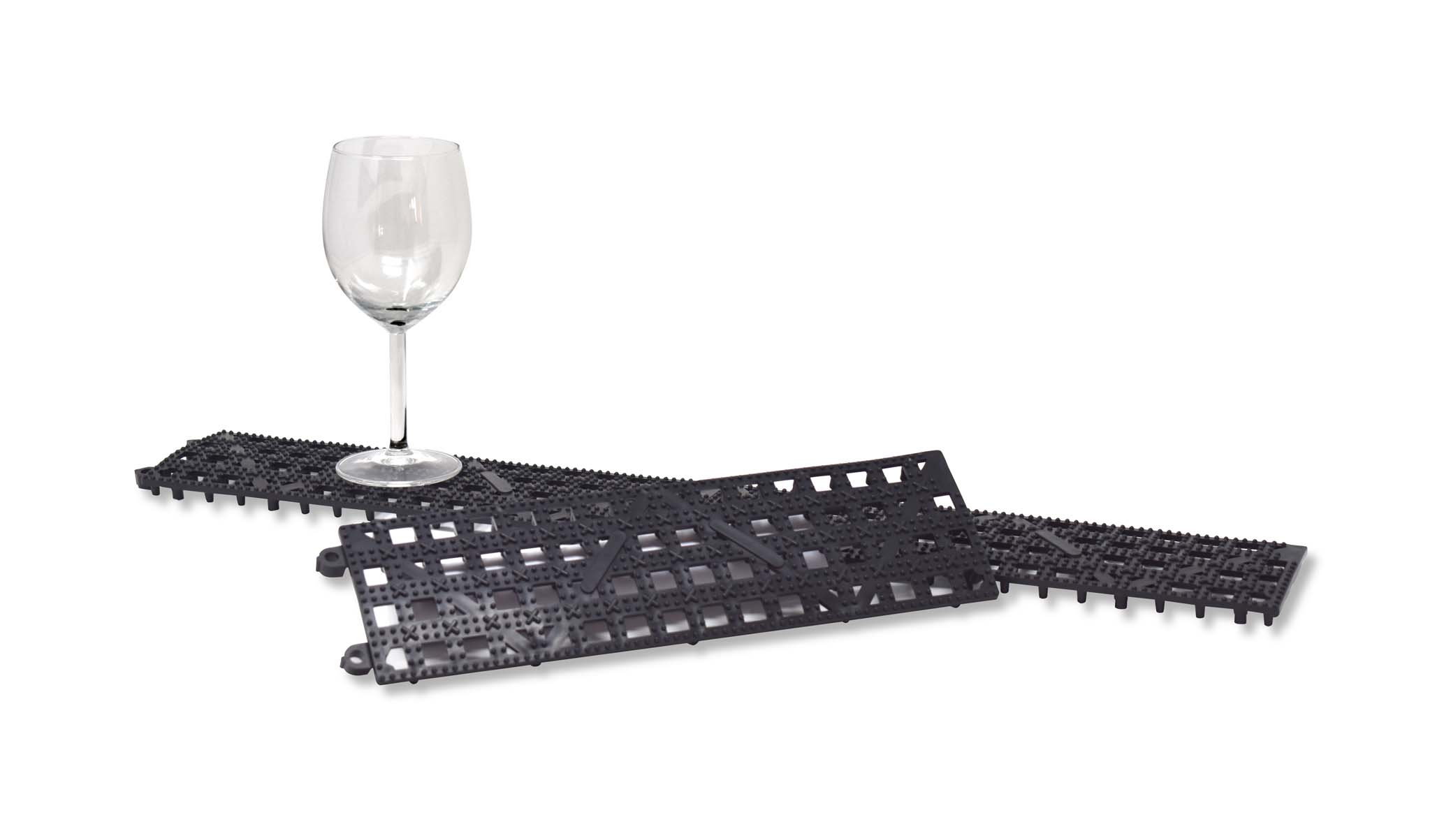 Gläsermatte, Streifen, erweiterbar, 30 x 9 cm