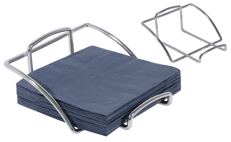 Cocktail-Serviettenhalter, verchromter Stahldraht, 12,5 x 12,5 x 5,5 cm