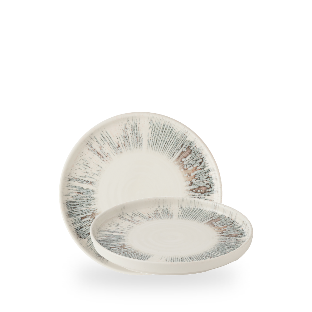 Churchill, Inked Lyra : Pink - Teller flach m. erhöhten Rand, 21 x 2 cm