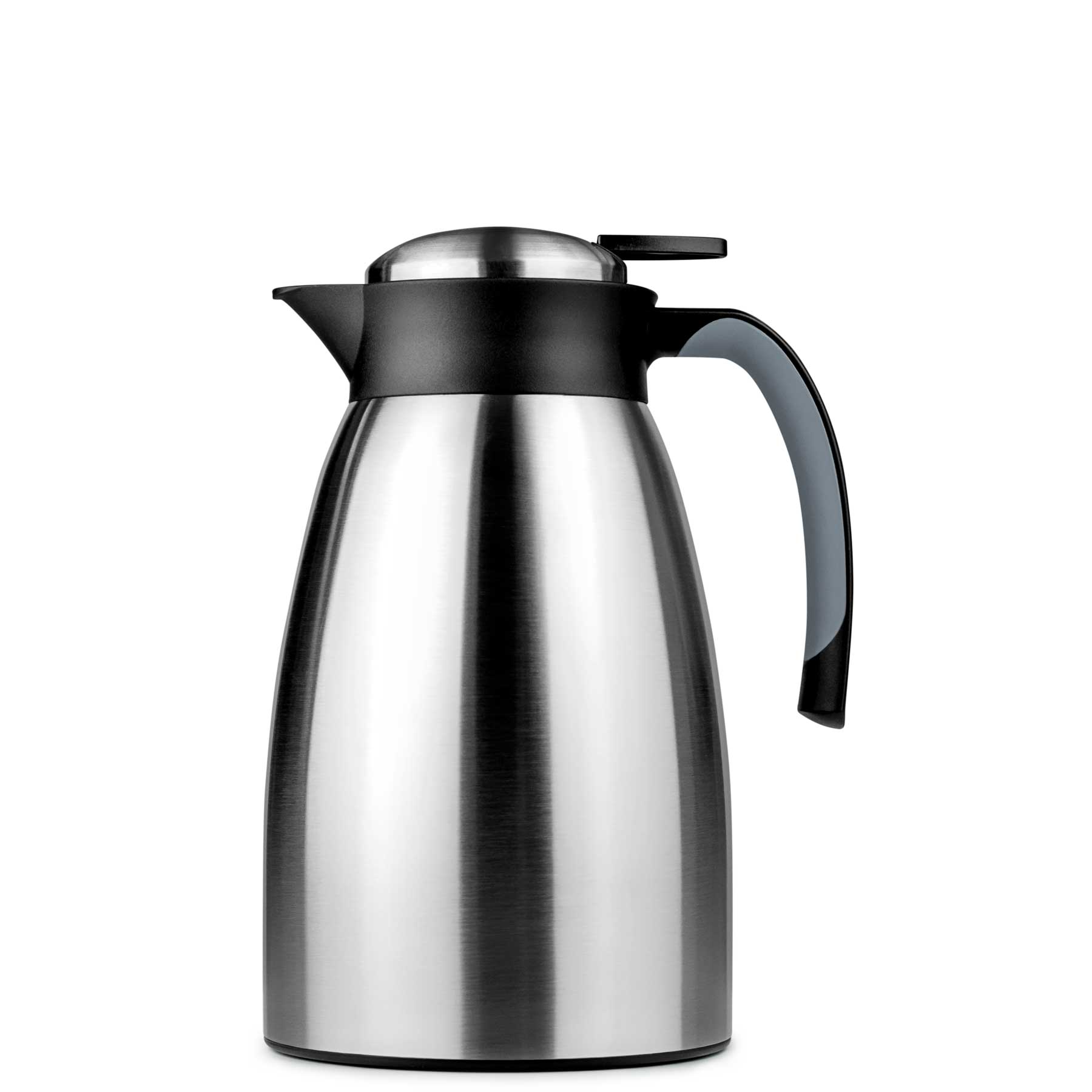 Isolierkanne Helios Snap, Inhalt: 1,0 ltr., Edelstahl matt