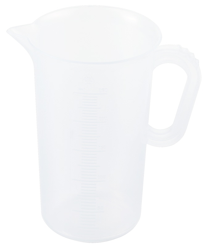 Messbecher transparent, I: 0,25 ltr., D: 7 cm, H: 12 cm, PP