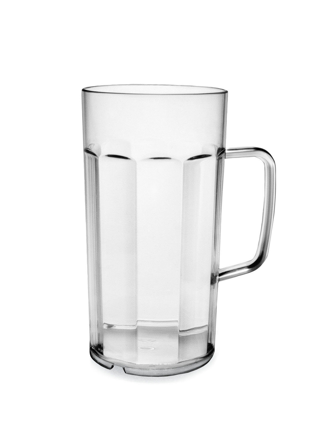 Aku, Mehrweg - Bierkrug 500 ml m. F 0.5 ltr. |-|, Polycarbonat, D: 8,1 cm, H: 16,1 cm, Fb. Glasklar