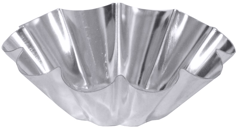 Briocheform, Weißblech, D: 8 cm, H: 3,5 cm