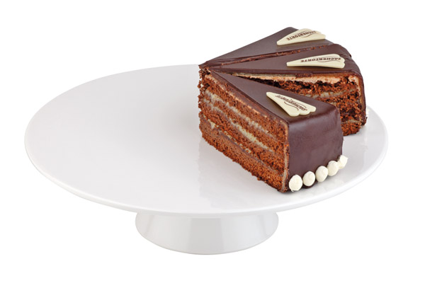 Servier und Tortenplatte FLYING BUFFET D: 31 cm, H: 8 cm, rund, Melamin, weiss