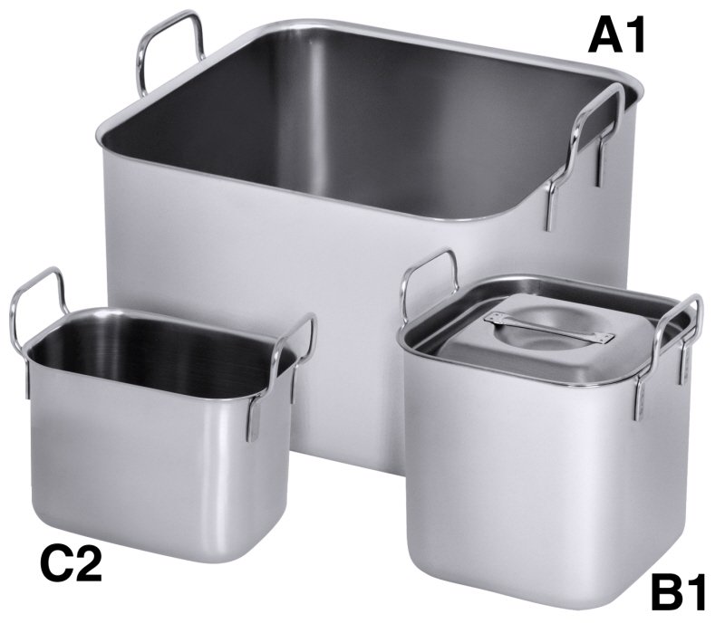 Bain-Marie-Einsatz 1,5 l Serie B / mittel, I: 0,5 ltr., 15,5 x 15,5 x 7,5 cm