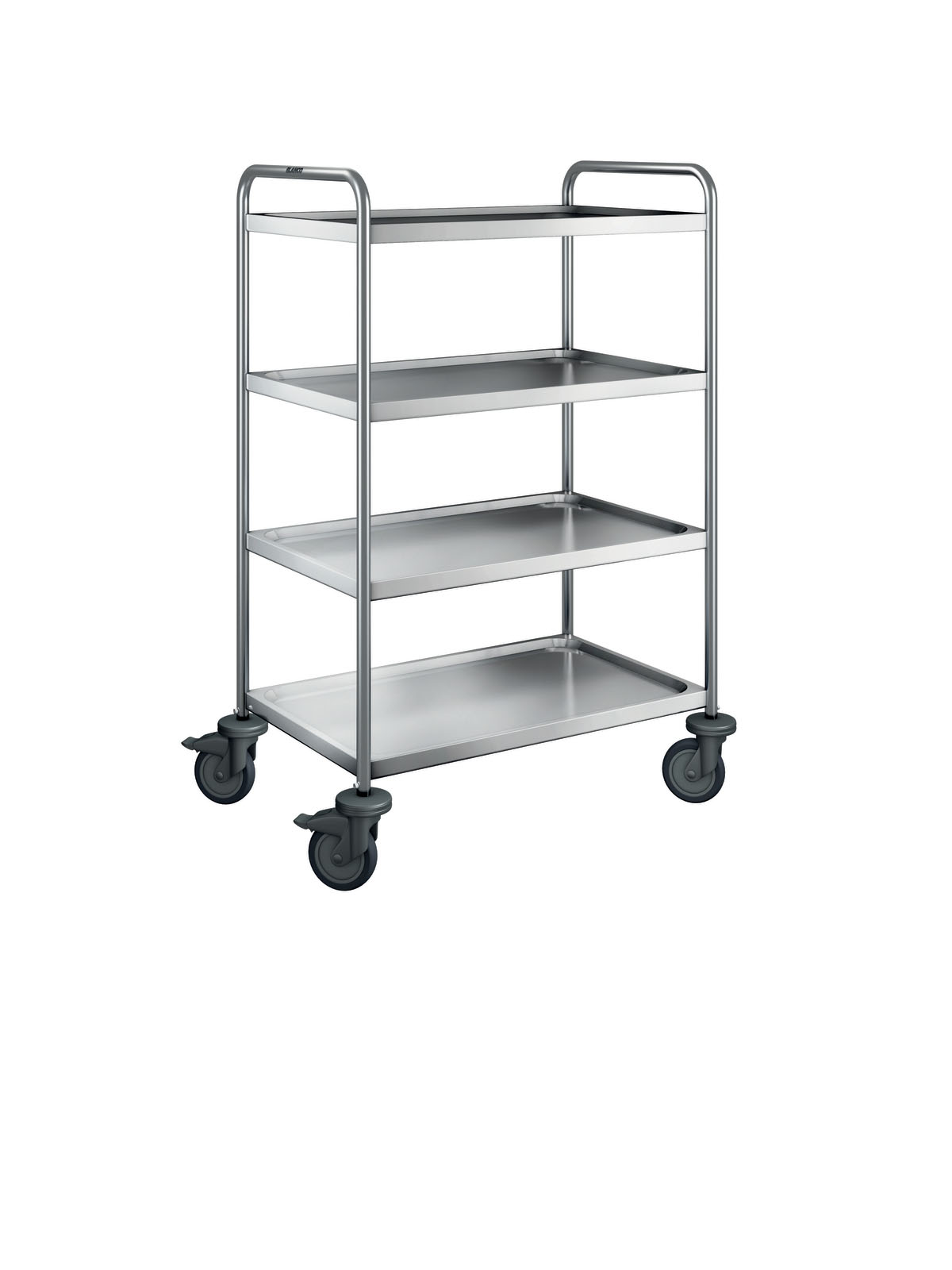 Servierwagen SW 8 X 5-4, 4 Borde 80 x 50 cm, max. 80 kg/ Bord, Geamt: 120 kg, LxBxH: 90 x 60 x 129 cm