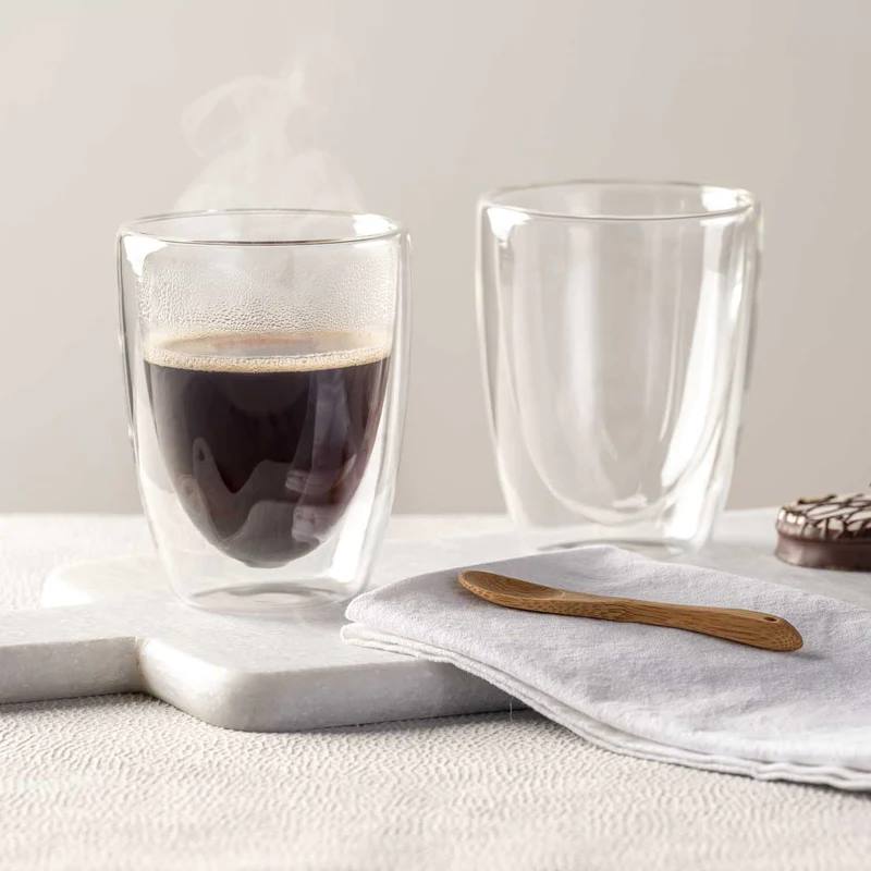 Leonardo, Duo : Kaffee-Becher doppelwandig, 2er-Set, Inhalt: 300 ml, D: 9 cm, H: 12 cm