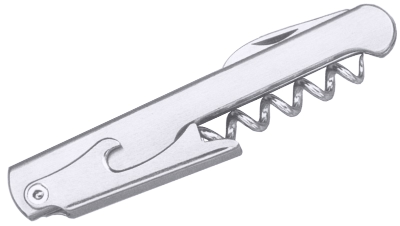 Kellnermesser, Messer, Korkenzieher, Edelstahl, L: 11 cm