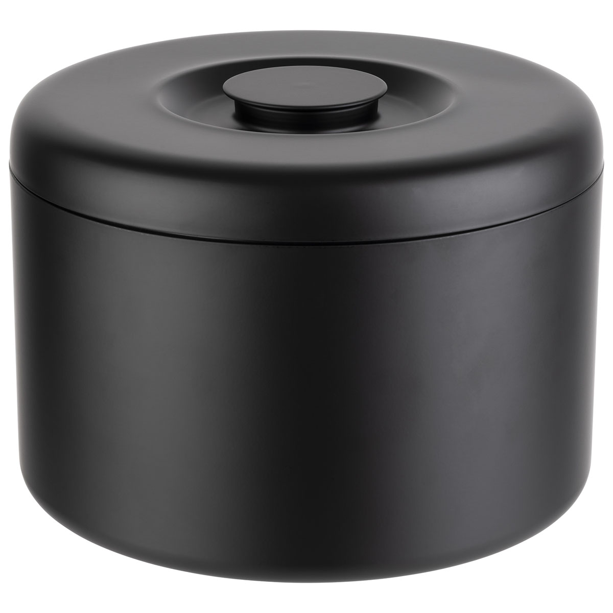 Eisbox ARCTIC, Aluminium schwarz matt, PS, für ca. 300 Eiswürfel, D: 27 cm, H: 20 cm, I: 6 ltr.