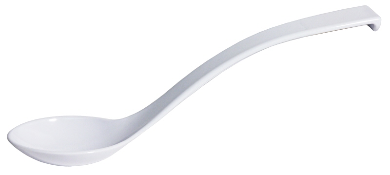 Salatlöffel, SAN, weiß, 7 x 6 cm, L: 23,5 cm