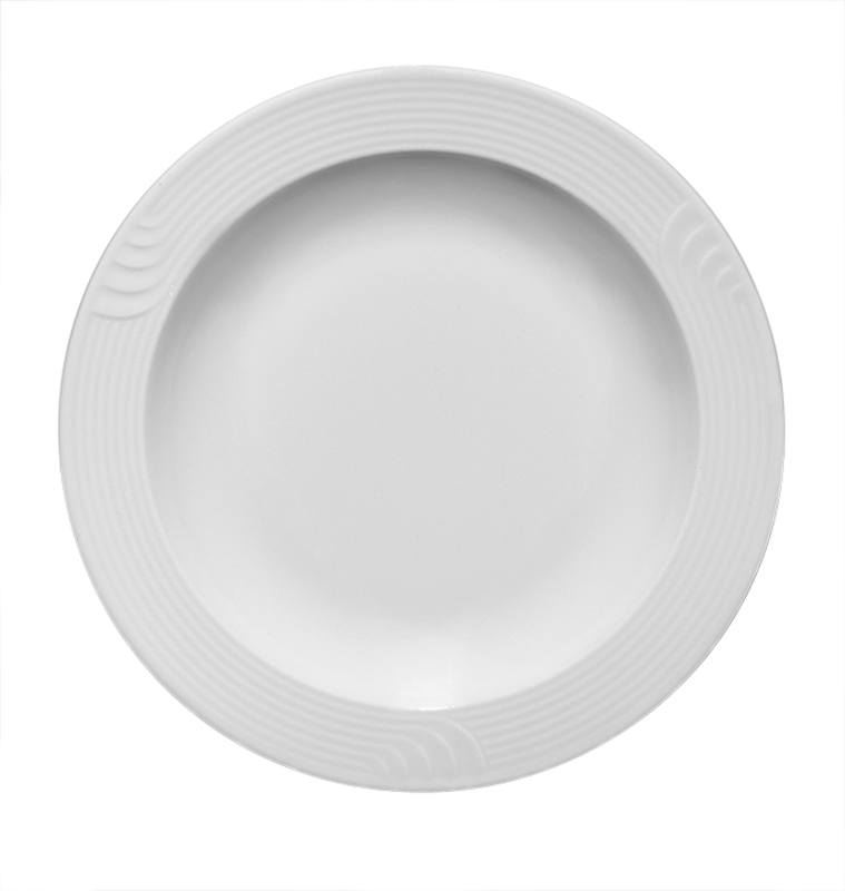 Bauscher, Carat - Teller halbtief Fahne, weiss, uni, 20 cm