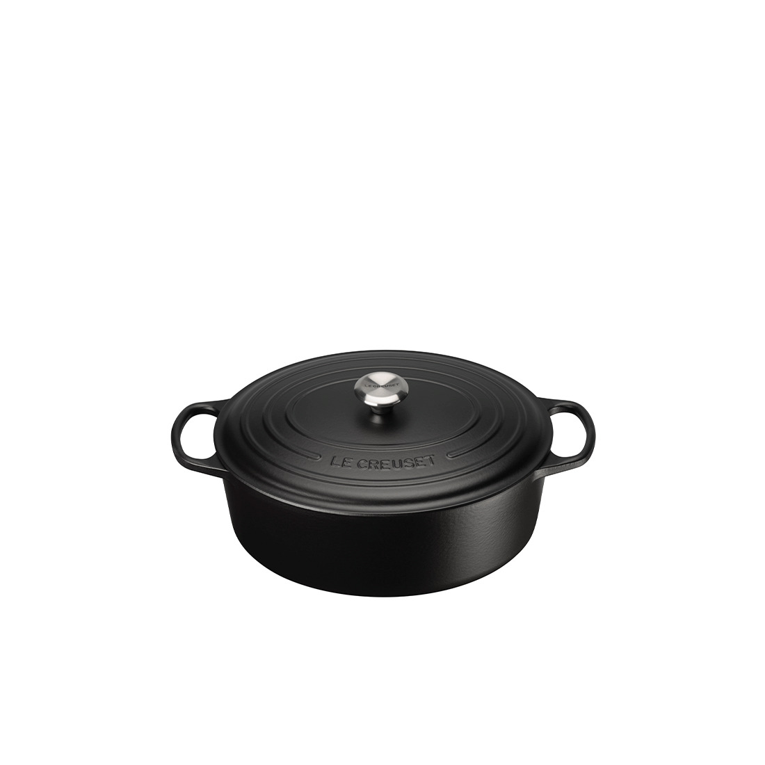 Le Creuset, Gusseisen - Bräter oval Signature, 35 cm/ 8,9 ltr., Fb. Schwarz