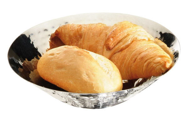 Brot- u. Obstschale, D: 20 cm, H: 5,5 cm, Edelstahl hochglanzpoliert