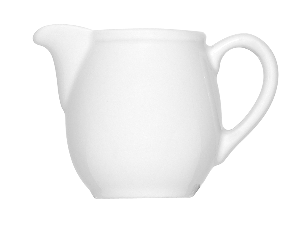 Bauscher, Bonn - Milch-, Sahne-Giesser m. Hkl., weiss, uni, 0,15 ltr.