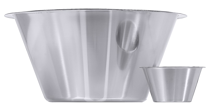 Schüssel, konisch, tief, I: 0,5 ltr., D: 12 cm, H: 7 cm, Edelstahl
