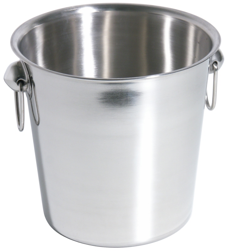 Sektkühler mit zwei Fallgriffen, Edelstahl, D: 18,5 cm, H: 18,5 cm