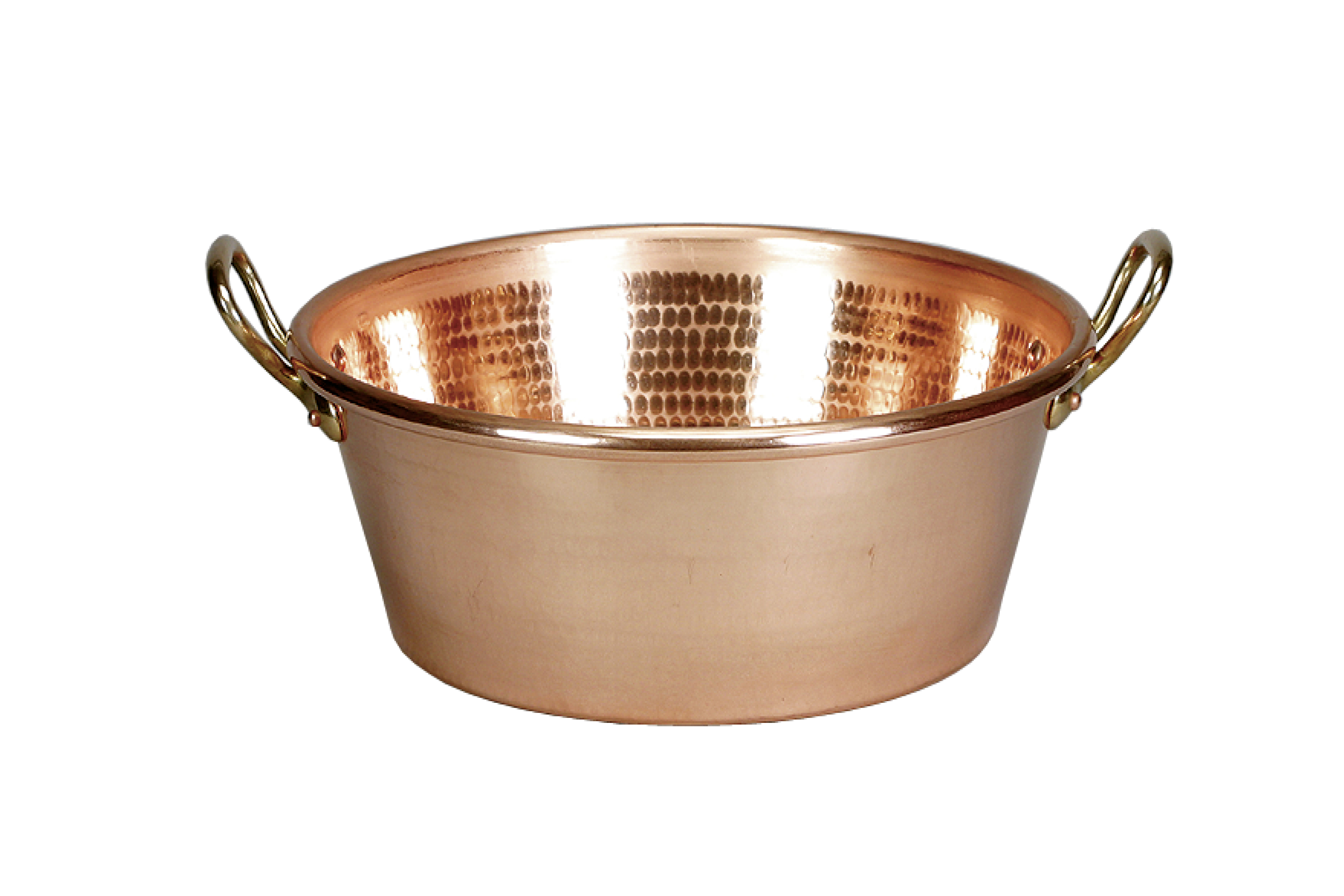 Kupfer-Kontitürenschüsseln, mit Griffen, 400 mm/ 15 ltr.