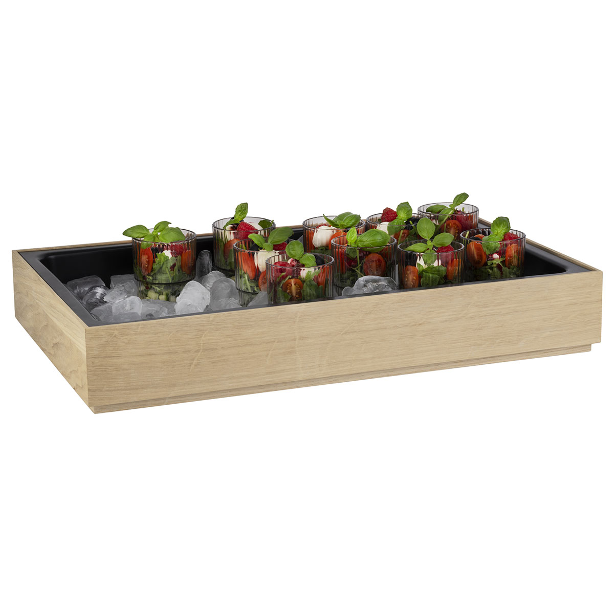 GN 1/1 Einsatz VALO, Polystyrol schwarz, passend zu Artikel 14001, 51,5 x 31 cm, H: 6 cm