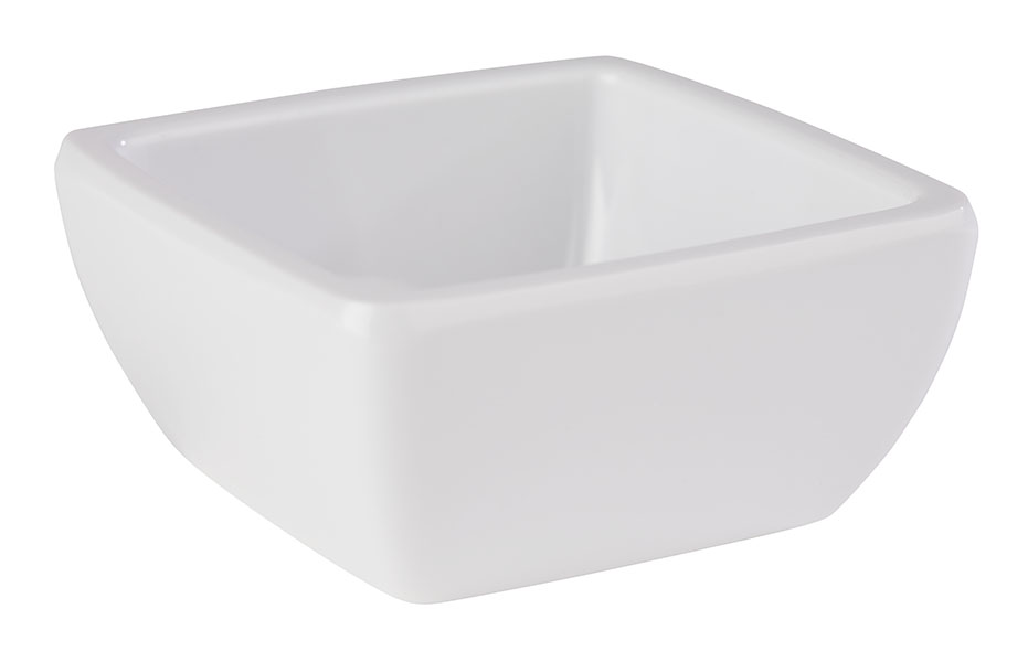 Schale FRIENDLY, PET, 6,5 x 6,5 x 3 cm, I: 0,05 ltr., Farbe: weiss