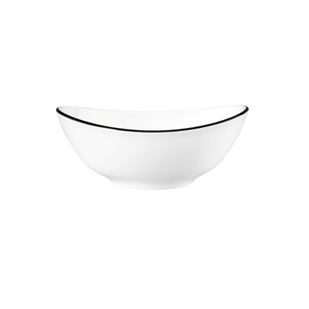 Seltmann Weiden, Modern Life : 10826 Black Line - Bowl oval 5414, 18,5 cm/ 0,70 ltr.