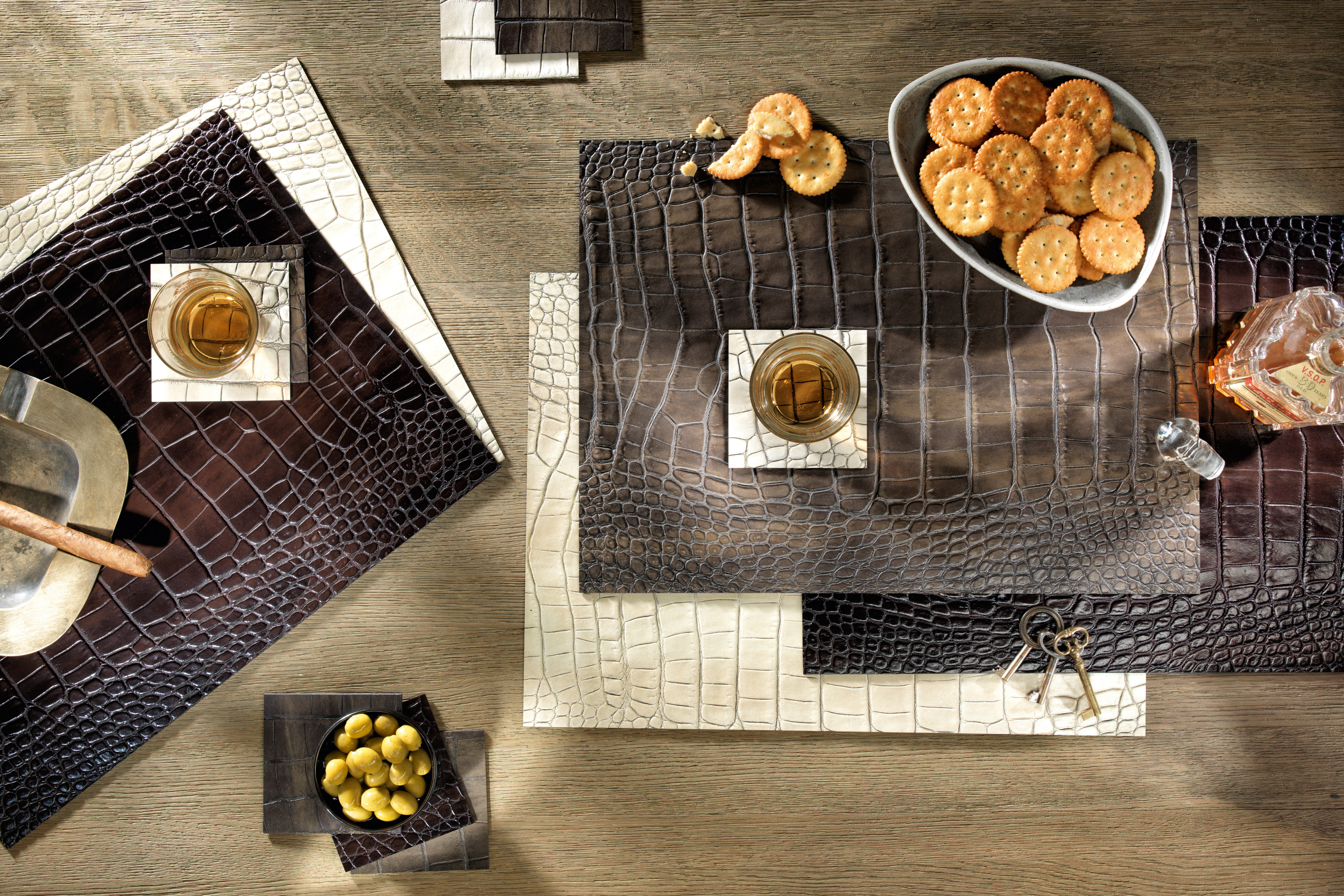 Tischset Gator - Recyceltes Leder