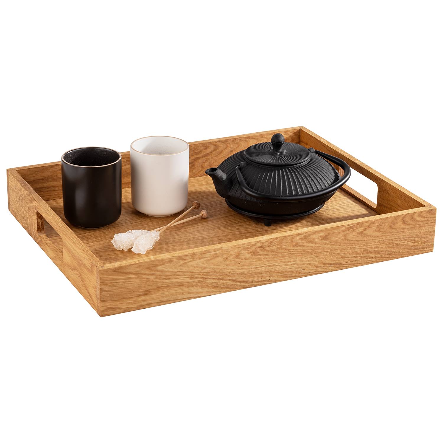 Serviertablett, Eichenholz geölt, 45 x 35 x 6 cm