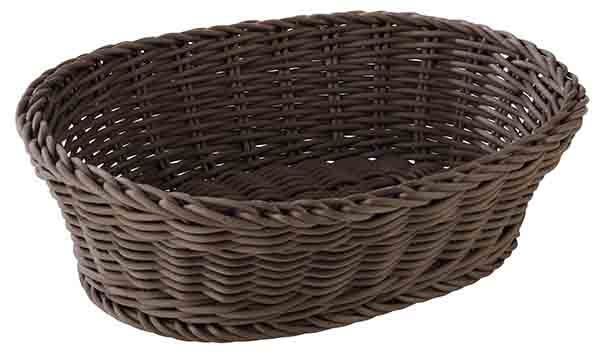 Korb, oval, 25 x 19 cm, H: 6,5 cm PP, Fb. Braun