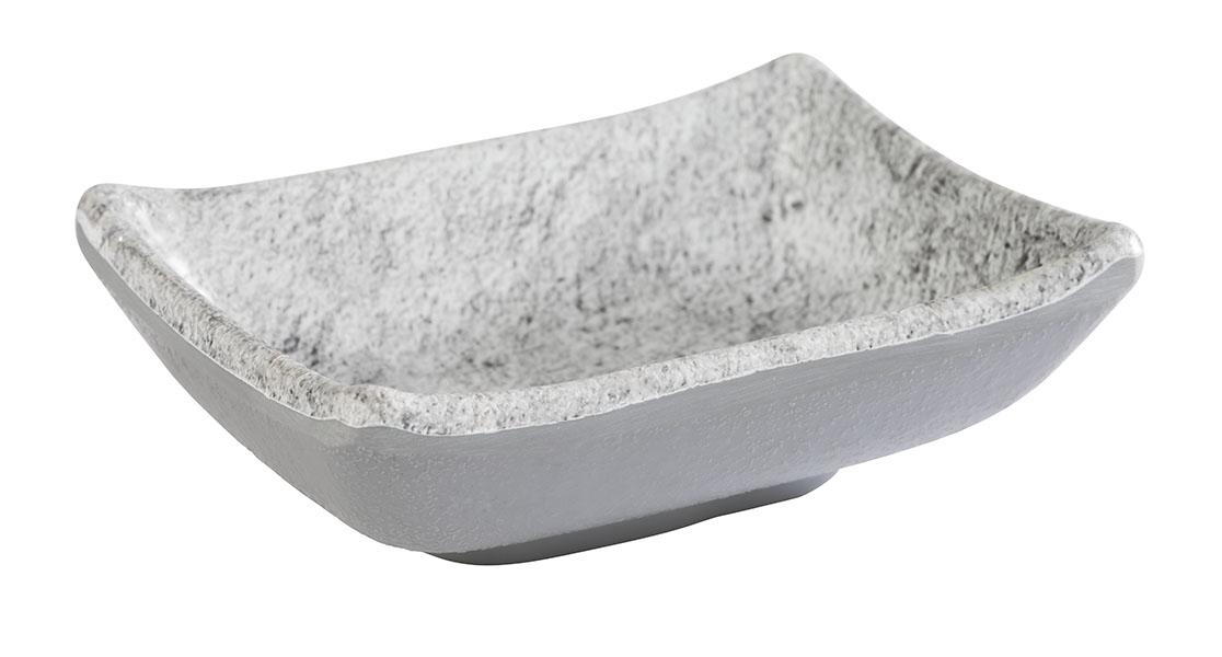 Schale ELEMENT, Melamin, 9 x 7 cm, H: 3 cm, I: 0,03 ltr., Farbe: Betonoptik