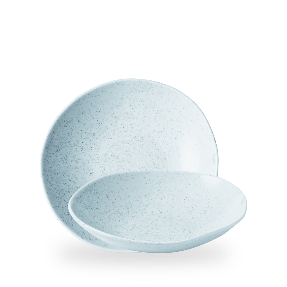 Churchill, Stonecast Natural : Duck Egg Blue - Teller tief Organisch Coup, 25 x 5 cm/ 1,5 ltr.