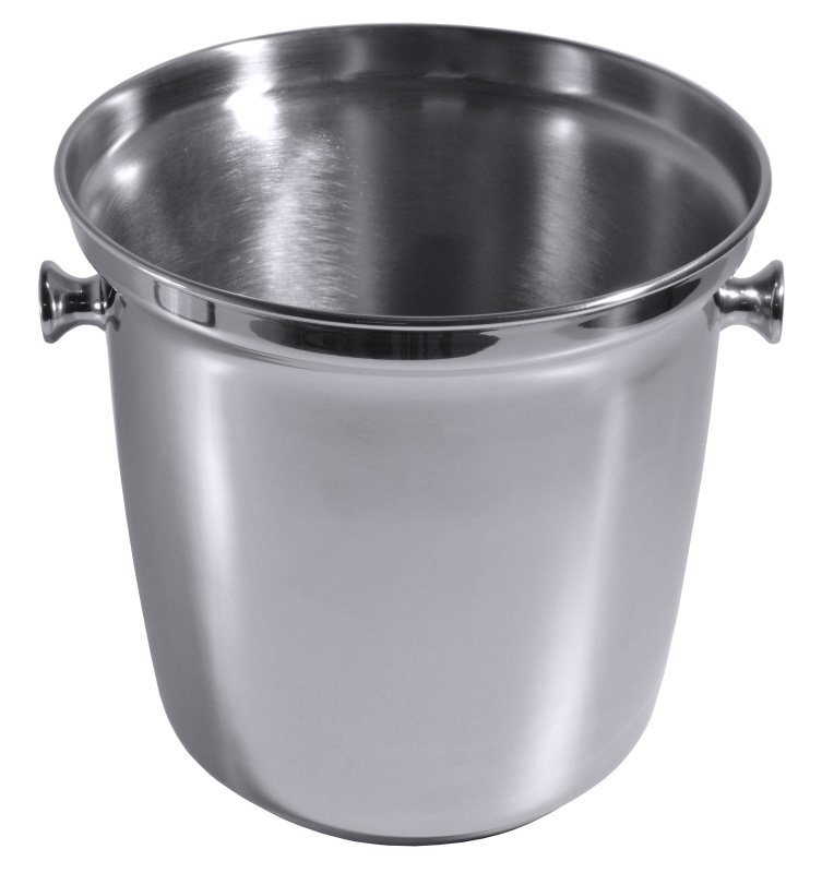 Sektkühler, gebördelter Rand, Edelstahl, D: 21 cm, H: 20 cm