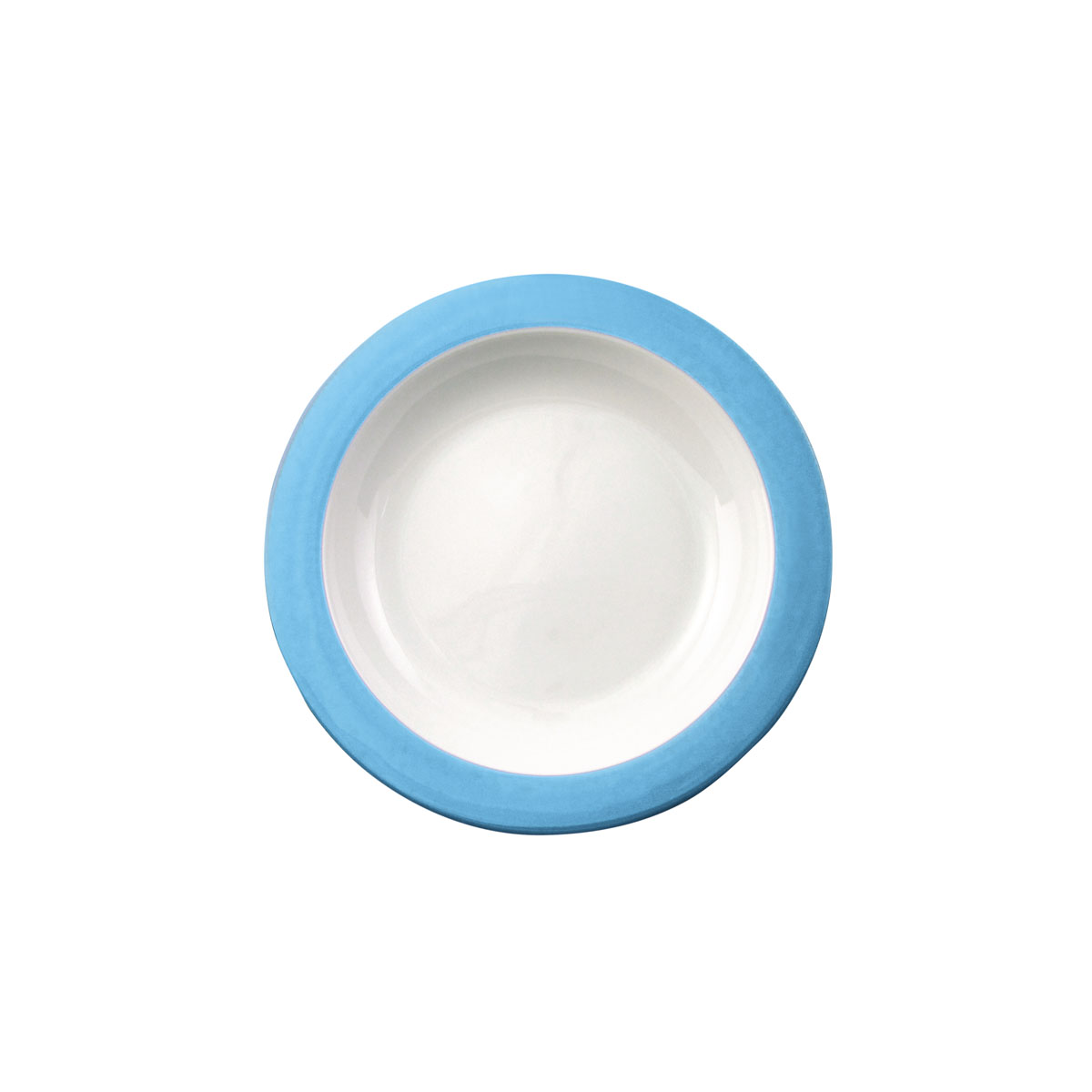 Eschenbach, Color - Suppen-, Pasta-, Salat-Teller, tief Fahne, weiss/ hellblau, 21,5 cm