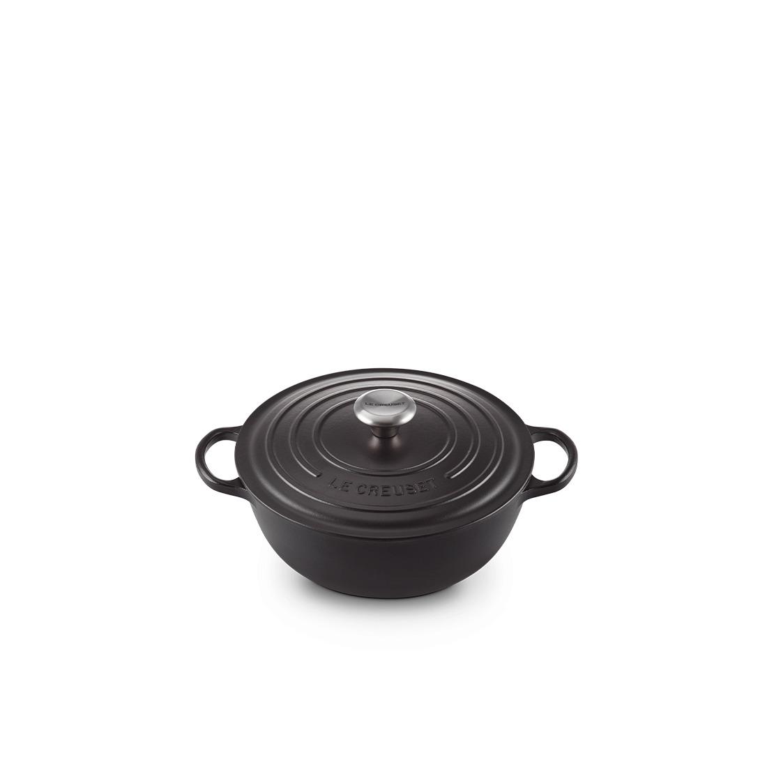 Le Creuset, Gusseisen - La Marmite rund Signature, 26 cm/ 4,1 ltr., Fb. Schwarz