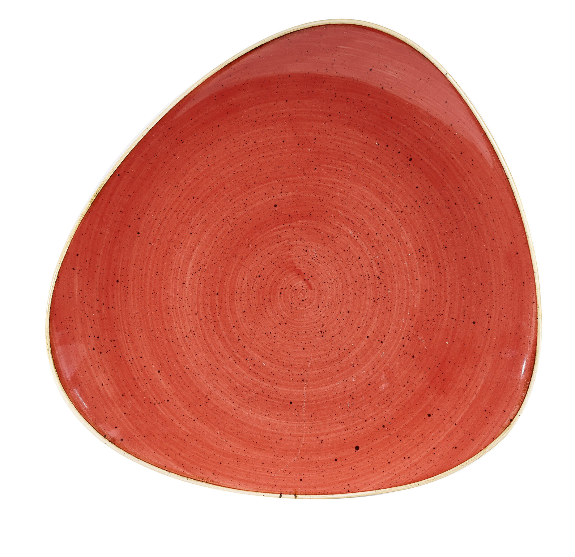 Churchill, Stonecast : Berry Red - Teller flach dreieckig, 28,5 cm