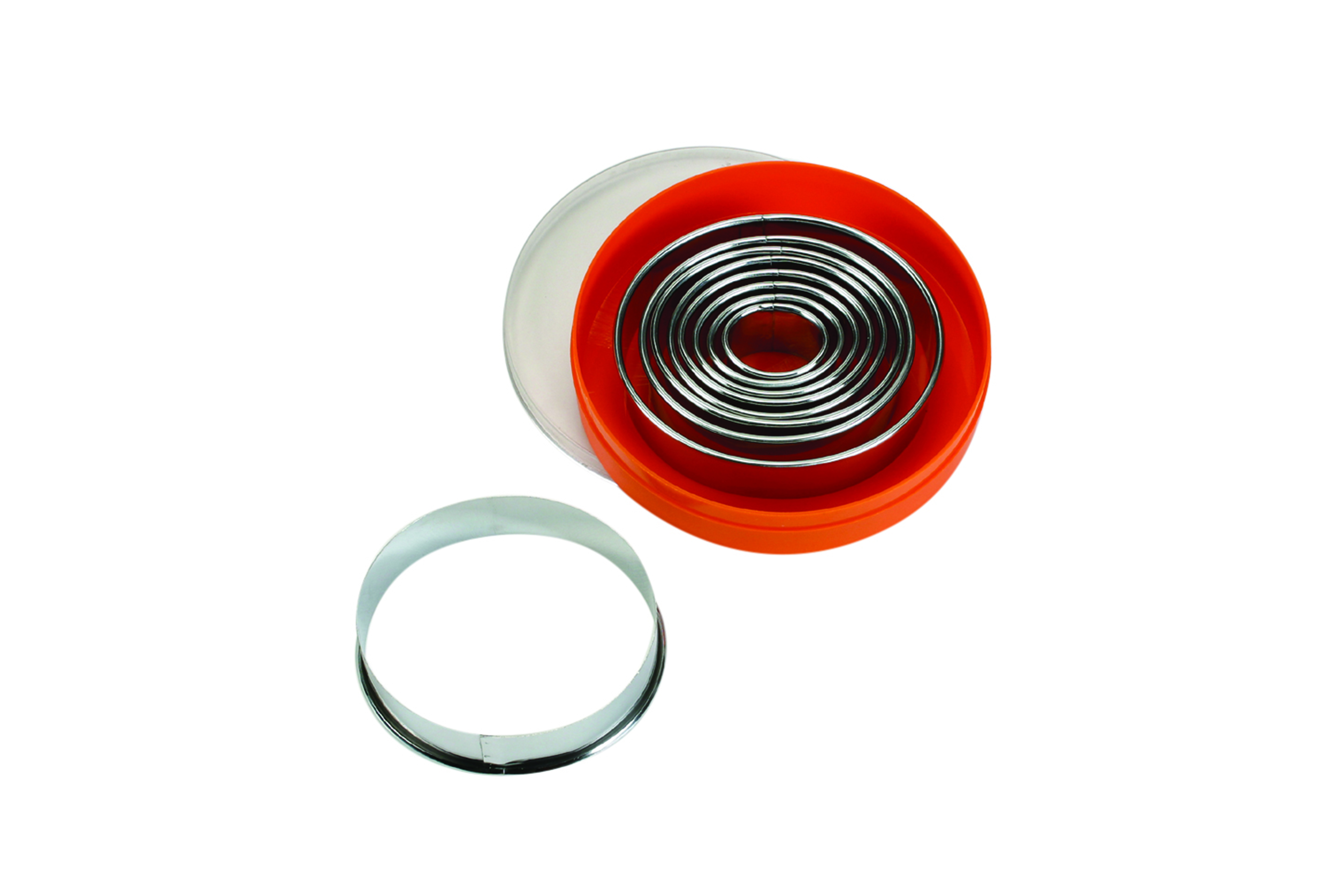 Ausstechersatz oval, glatt 9-tlg. Edelstahl, Materialstärke: 0,4 - 0,5 mm