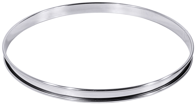 Tortenbodenring, flach, rund, EdSt., 30 cm, H: 2 cm