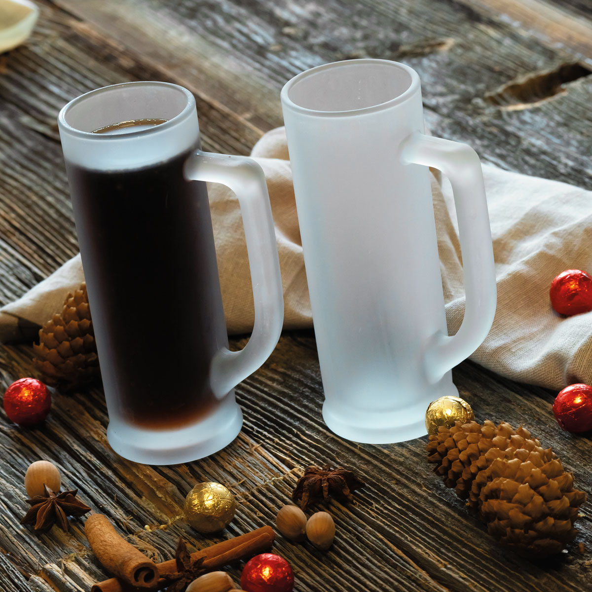 Frosted Danubio : Glühweinseidel 26 cl m. Füllstrich 0.2 ltr. |-|, Inhalt: 260 ml, H: 159 mm, D: 93 x 61 mm