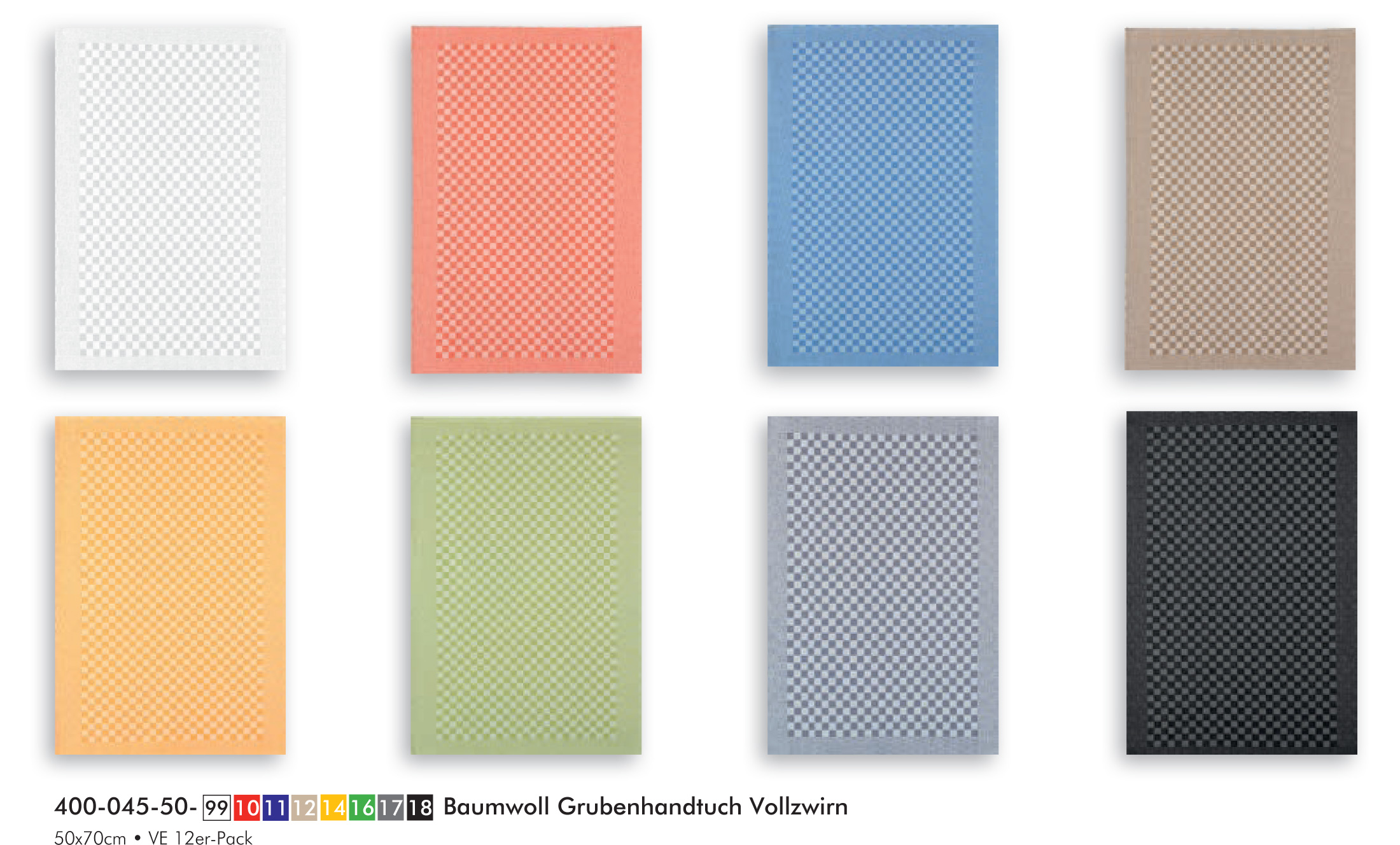 Grubentuch - Baumwoll-Vollzwirn 45 x 70 cm