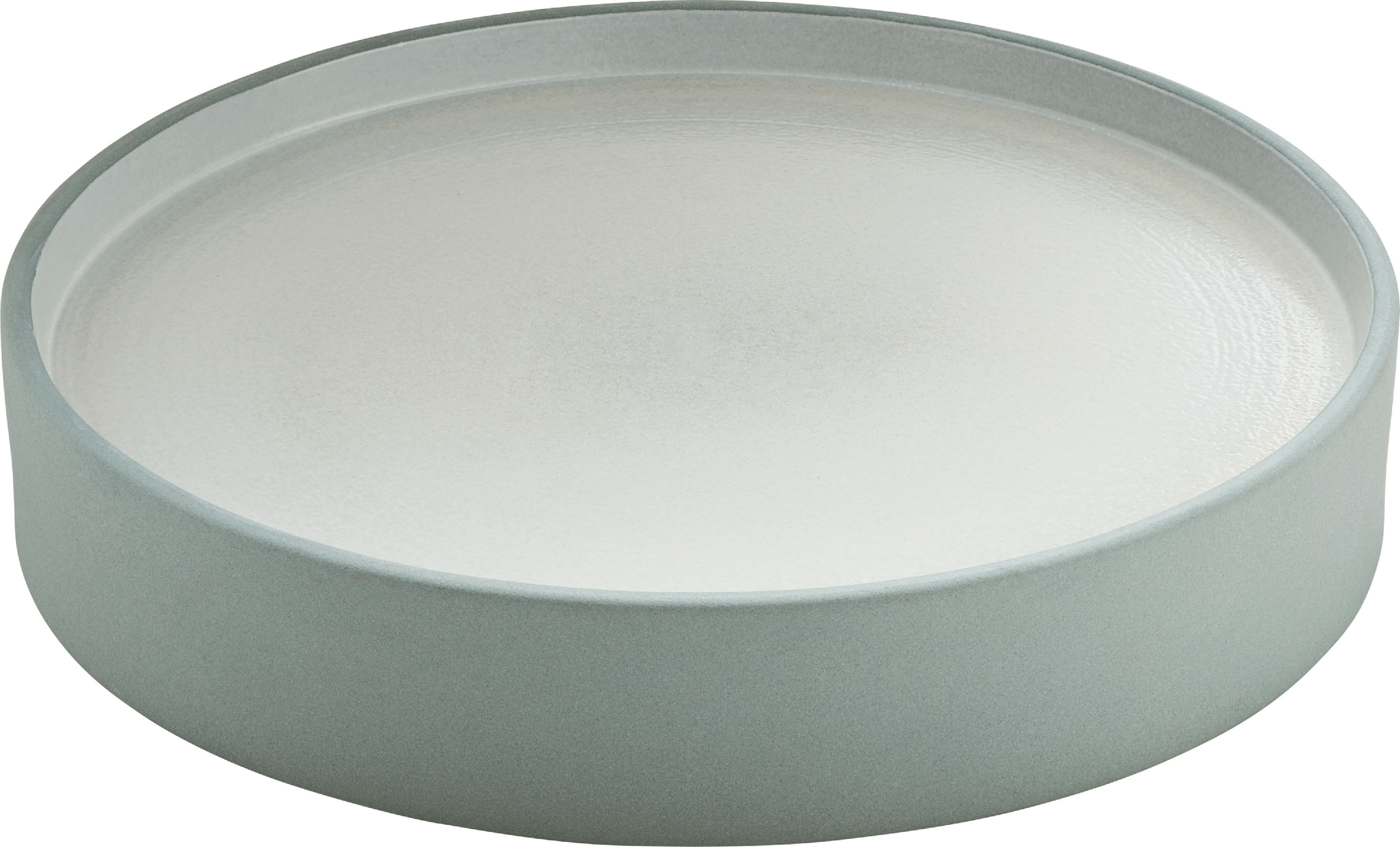 Playground, Steinzeug - 2in1 ARTISAN : Teller grau-weiss, flach/ tief, 24 x 4,5 cm