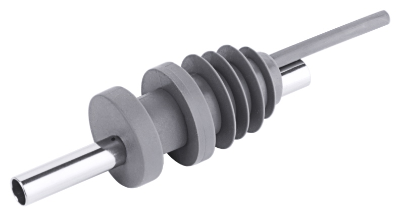 Flaschenausgießer, Edelstahl, Silikonpfropfen, L: 11 cm, Durchlauf: 7 mm