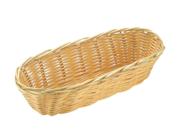 Brot- u. Obstkorb, oval 21 x 10 cm, H: 6 cm, PP, Fb. Hellbeige