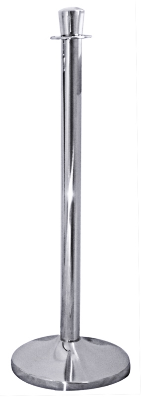 Absperrpfosten, mit Konus als Abschluss, Edelstahl, D: 5 cm, H: 95 cm