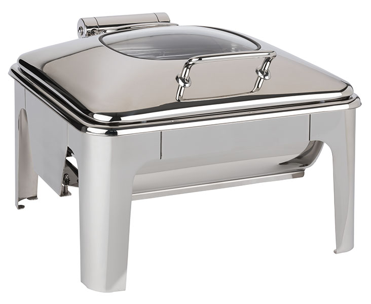 Chafing Dish GN 2/3 Easy Induction, 42 x 41 cm, H: 30 cm, Edelstahl, 1 Gestell, 1 Wasserbecken