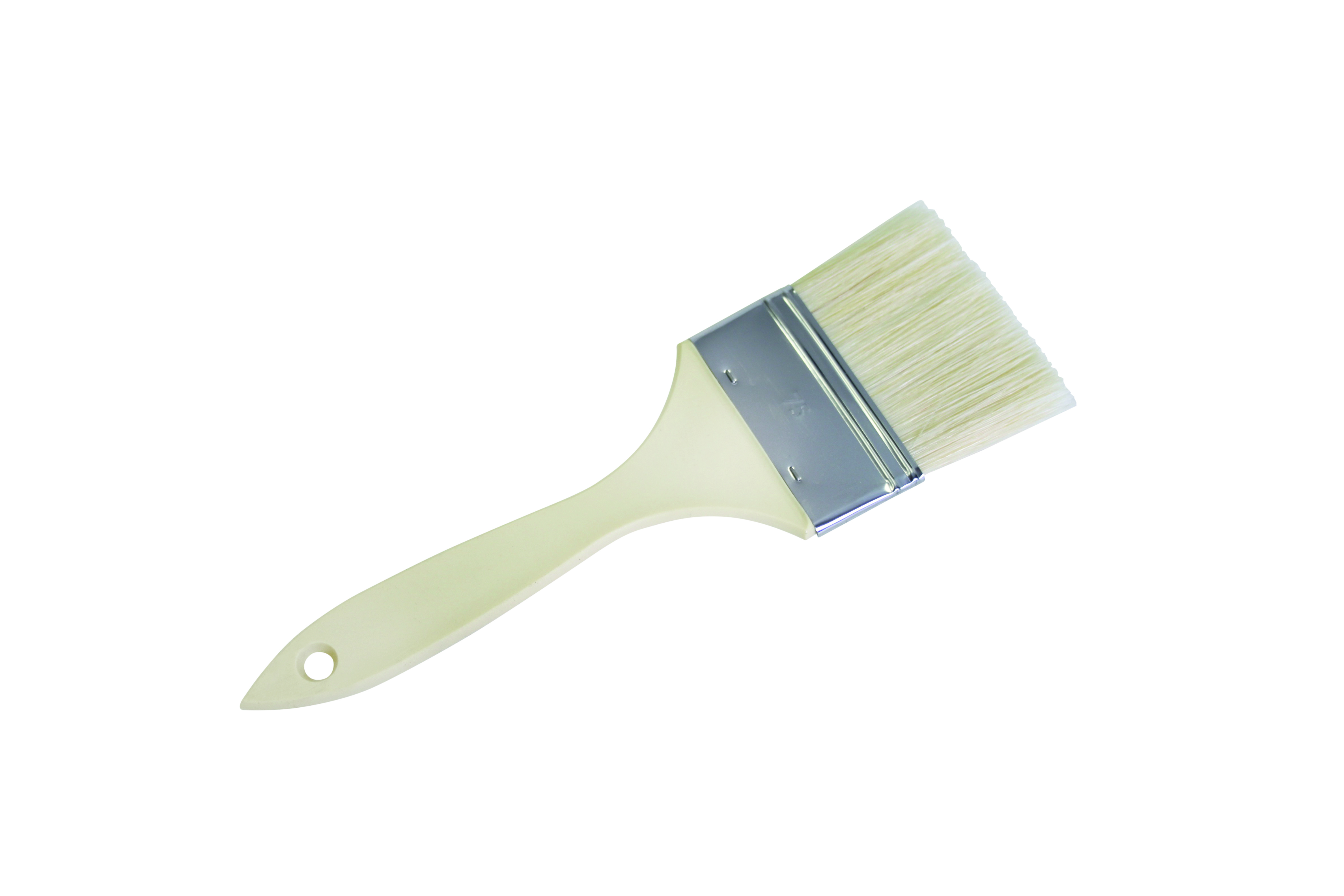 Bäckerpinsel, Kunststoffstiel mit Bohrloch, 75 mm