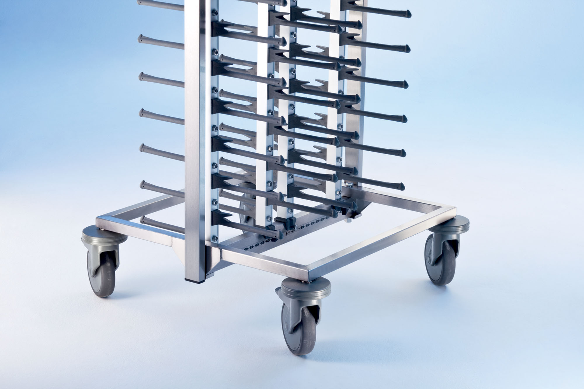 SERVISTAR  GASTRO 120, Teller-Stapelsystem, fahrbar, max. 120 Teller, LxBxH: 65,3 x 93,3 x 185,6 cm