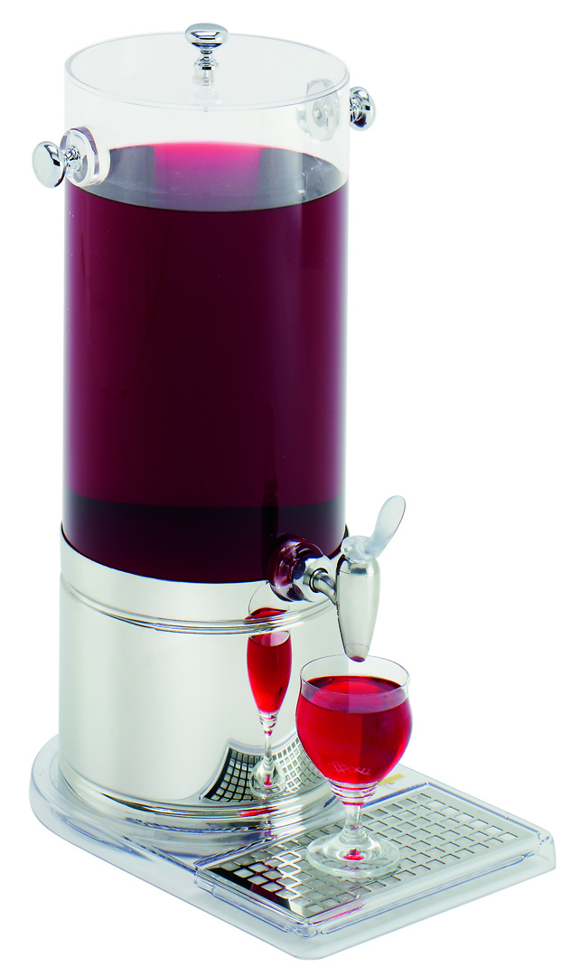 ELEGANCE Saftkanne 9 ltr., Edelstahl, klarer Acryl-Behälter, L: 362 mm, B: 285 mm, H: 550 mm