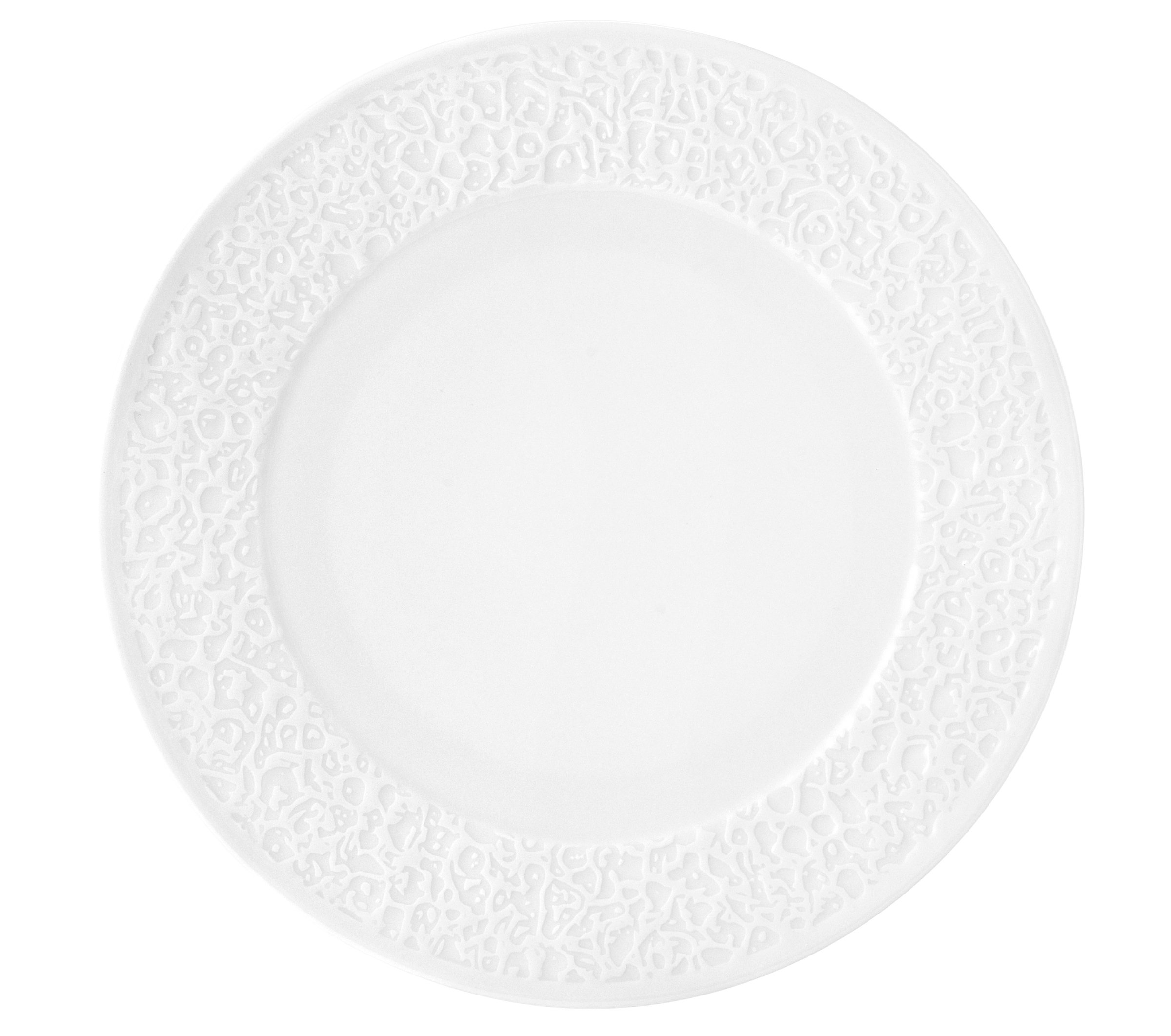 Seltmann Weiden, Nori : Weiss - Speiseteller flach, schmales Relief, 28 cm