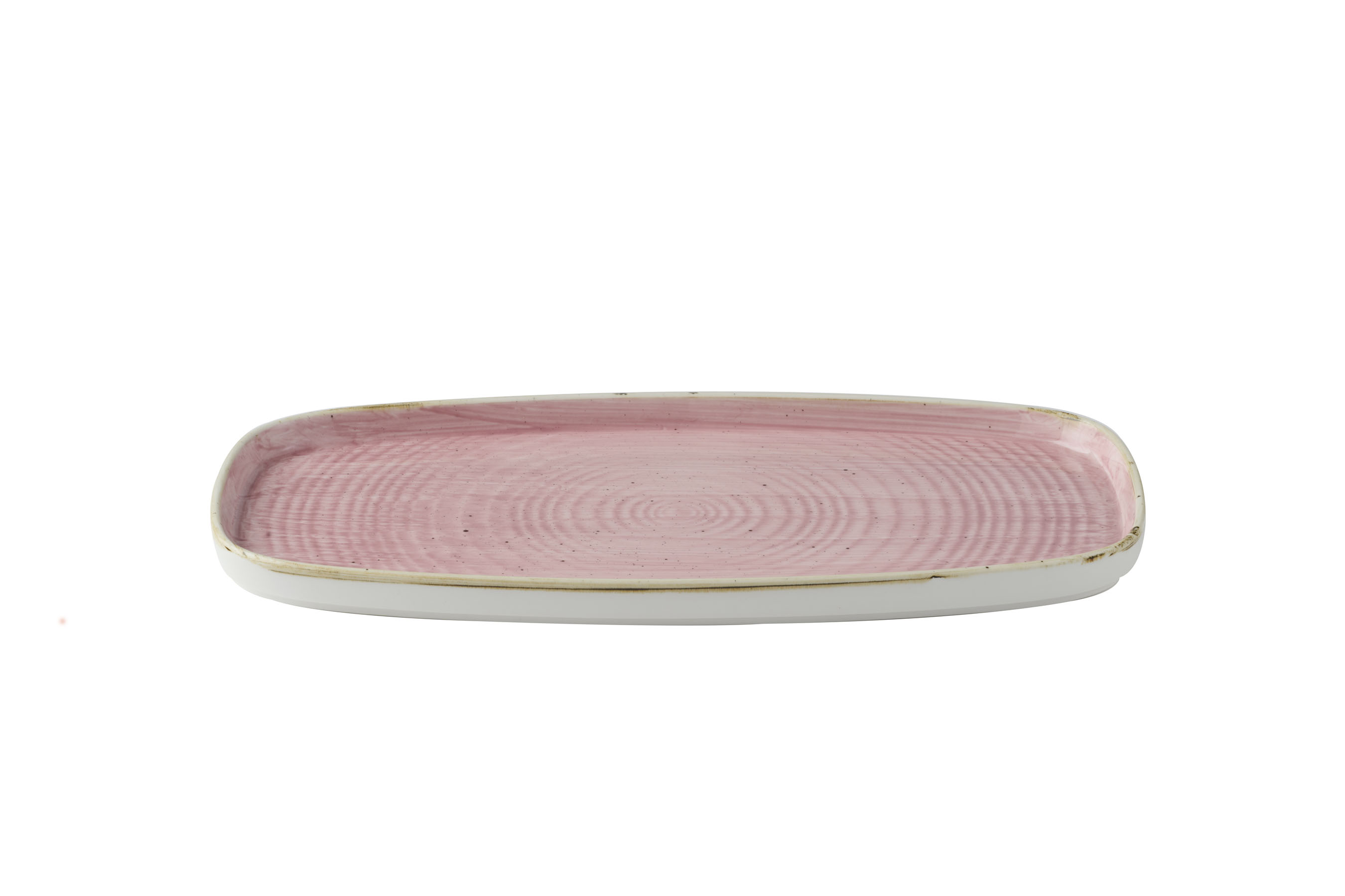 Churchill, Stonecast : Petal Pink - Chefs Platte rechteckig m. erhöhten Rand, 35 x 18,5 x 2 cm