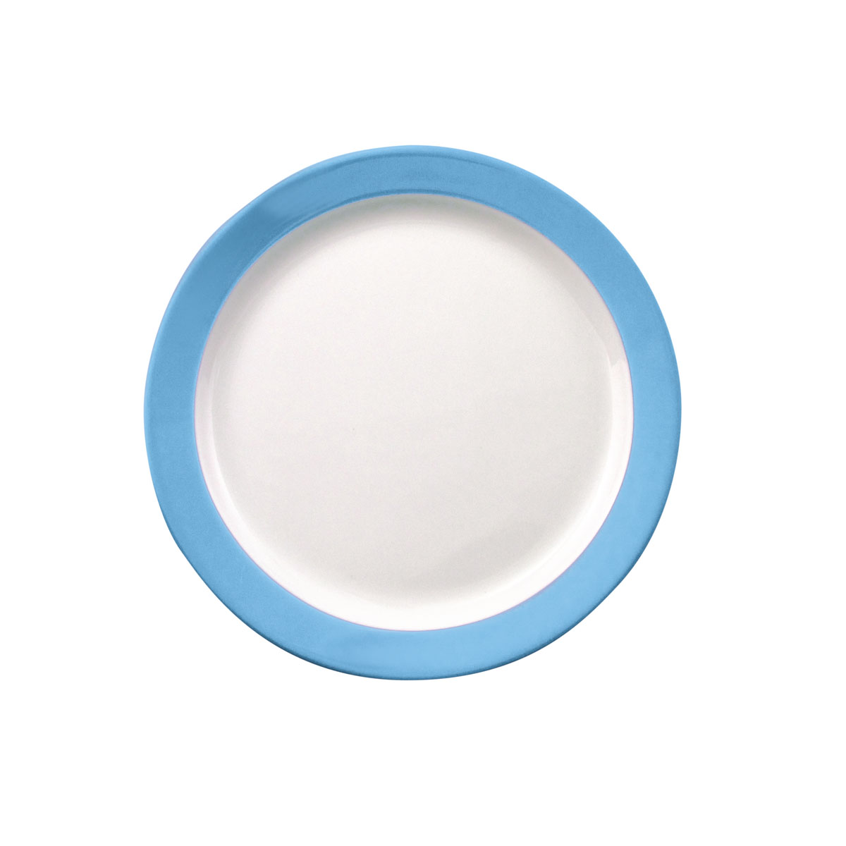 Eschenbach, Color - Frühstücks-Teller, flach Fahne, weiss/ hellblau, 19 cm