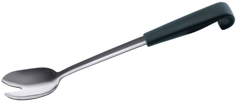 Salatgabel, Buffet Noir, EdSt., schwarzer PA-Griff, 5 x 7 cm, L: 30 cm