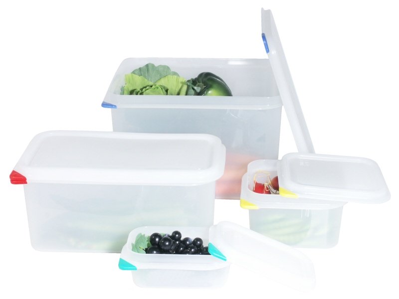 GN 1/3 Behälter, Polypropylen, m. 1 Satz HACCP Clips, Tiefe: 150 mm, I: 6 ltr.